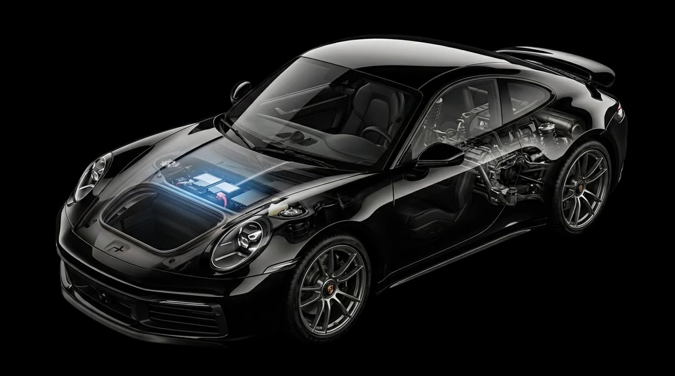 A new car battery being fitted at home