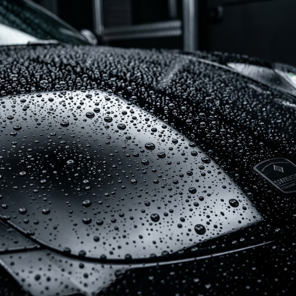 A clean sedan after its weekly membership wash